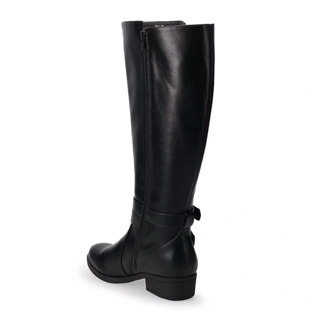 NWT #8 Croft & Barrow Pose Women's Ortholite ECO Black Riding Boots Size 10 - Picture 3 of 10